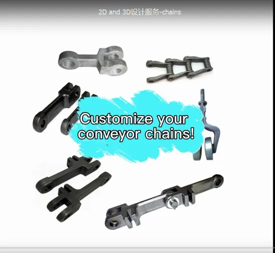 ステンレス製耐熱オーダーメイドコンベヤグリップチェーンリンク